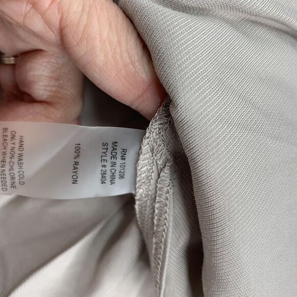 Soft Surroundings Artist Shirt Tunic Button Up Lagenlook Beige Khaki Sz … - Picture 10 of 10